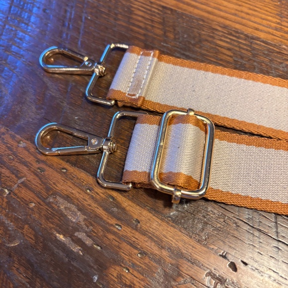 Tan and Khaki Adjustable Crossbody Strap - adjusts from 27" to 47" in length - Picture 6 of 7